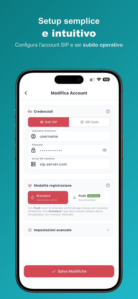 SIP account setup in CallKeet