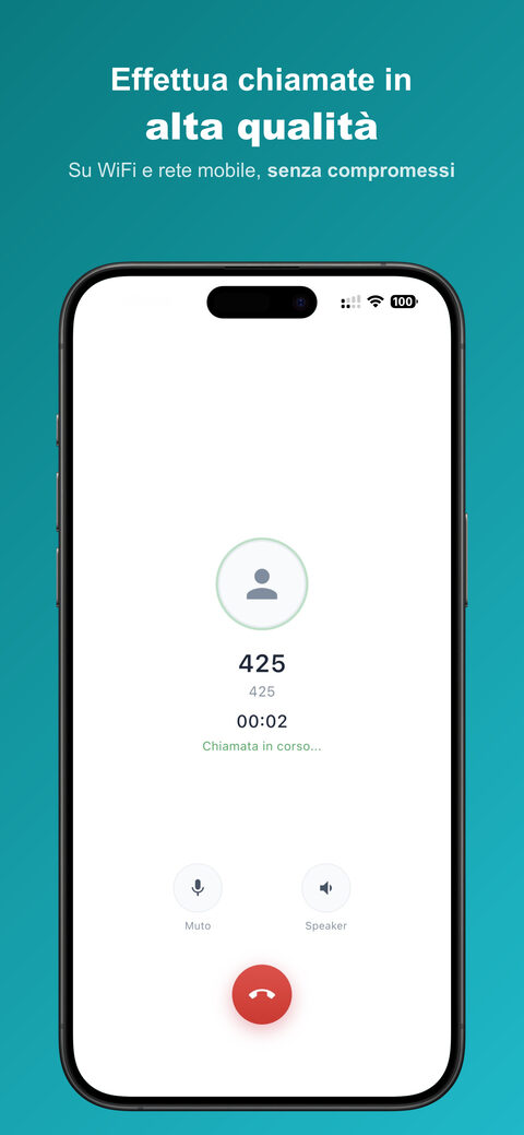 Ongoing call screen on CallKeet